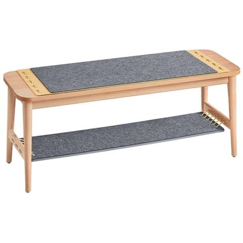 Panca Scarpiera Cassapanca Da Interno Mobile Bagno Naturale-grigio 110x37x46cm Hfsr01-n - Foto 1