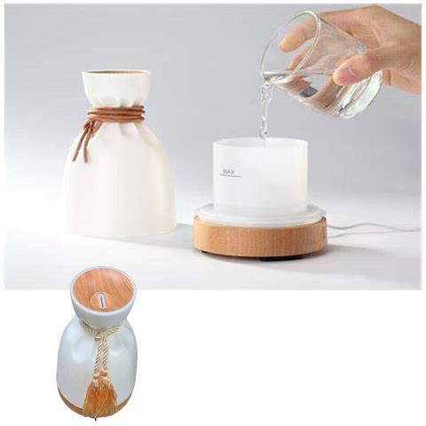 Diffusore Aromi Effetto Legno Aromaterapia Umidificatore Usb Sacco Led 140ml - Foto 2