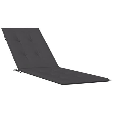 Cuscino Per Sdraio Antracite Mélange (75+105) x50x3cm In Tessuto - Foto 2