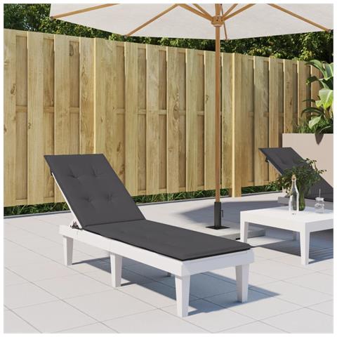 Cuscino Per Sdraio Antracite Mélange (75+105) x50x3cm In Tessuto - Foto 3