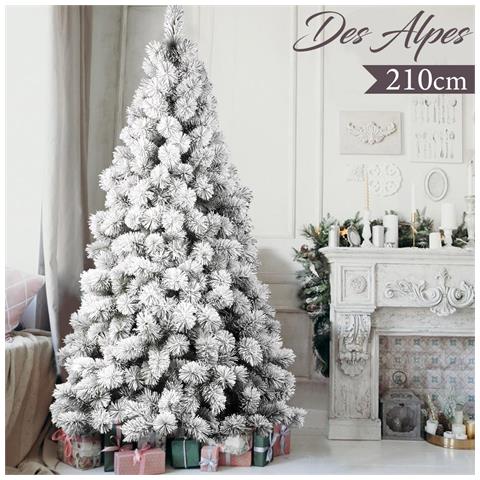 Albero Di Natale Innevato Des Alpes 210cm 468 Rami Super Folto Effetto Neve - Foto 1