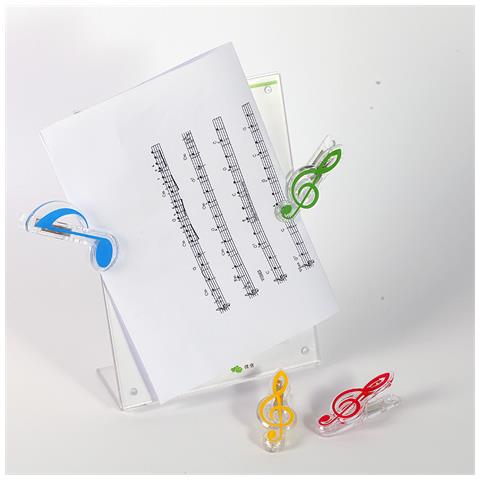 Set Di 2 Clip Per Spartiti, Fermapagina Per Libri Di Musica Per Pianoforte, Tastiera Black - Foto 2