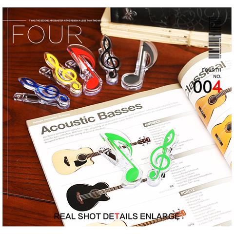 Set Di 2 Clip Per Spartiti, Fermapagina Per Libri Di Musica Per Pianoforte, Tastiera Black - Foto 5