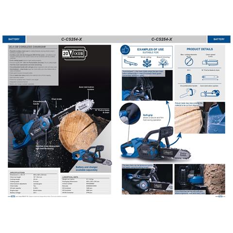 Motosega 20v Lama Da 25.4cm Senza Batteria Ixes C-cs254-x - Foto 8