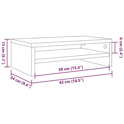 Supporto Per Monitor Legno Antico 42x24x13 Cm Legno Multistrato - Foto 10