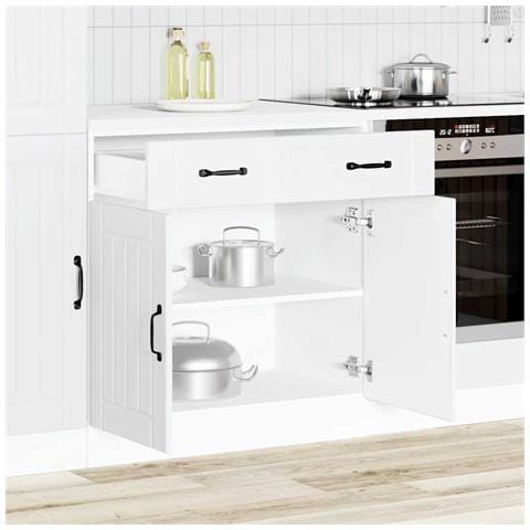 Base Da Cucina Lucca Bianco In Legno Multistrato - Foto 1