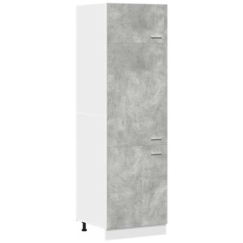 Mobile per Frigo “Lyon” Grigio Cemento 60x57x207 cm - Foto 1
