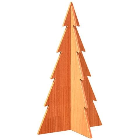Albero Di Natale Marrone Cera 80 Cm In Legno Massello Di Pino - Foto 2