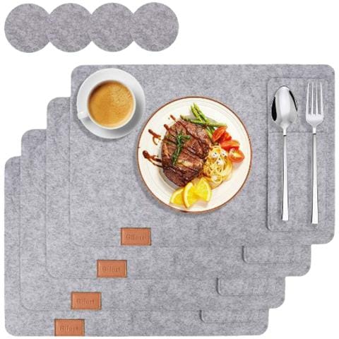 Set Di Tovagliette In Feltro Da 12 Pezzi: Pranzo Elegante E Pratico - Foto 1