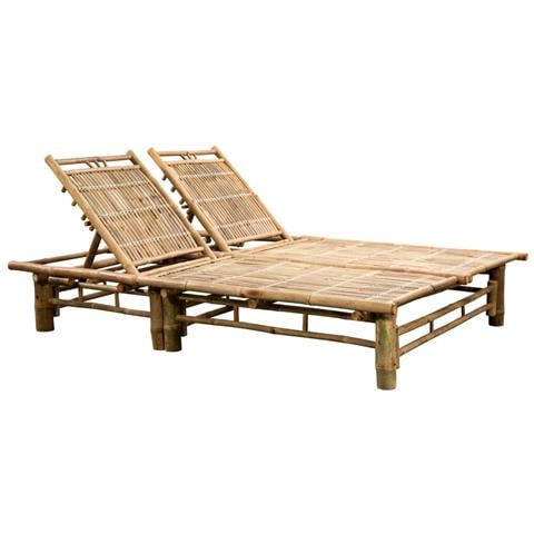 Lusso Casadino -  Lettino Prendisole Doppio Con Cuscini In Bambù - Foto 1