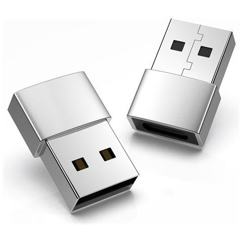 Adattatore Compatto Da Usb-c A Usb 2.0 In Argento - Confezione Da 2 - Foto 1