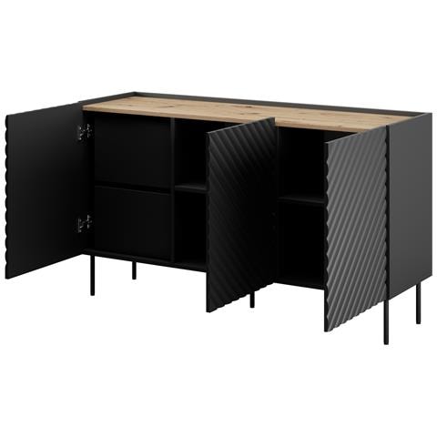 3D2SZ ONDA cassettiera 150x45x85 nero - Foto 4