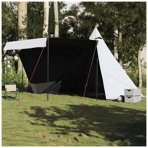 Tenda Familiare Tipi 6 Persone Bianca Tessuto Impermeabile - Foto 1