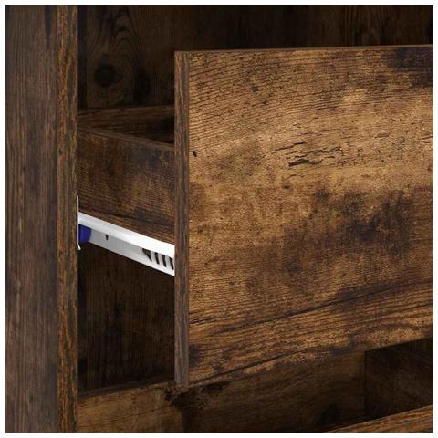 Scrivania Marrone Rovere Affumicato Legno Ingegnerizzato Media - Foto 9