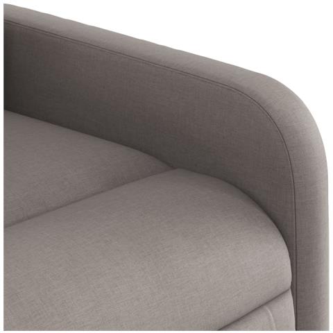 Poltrona Massaggiante Reclinabile Tortora in Tessuto - Foto 9