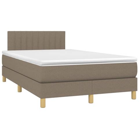 Giroletto a Molle con Materasso Tortora 120x190 cm in Tessuto - Foto 1