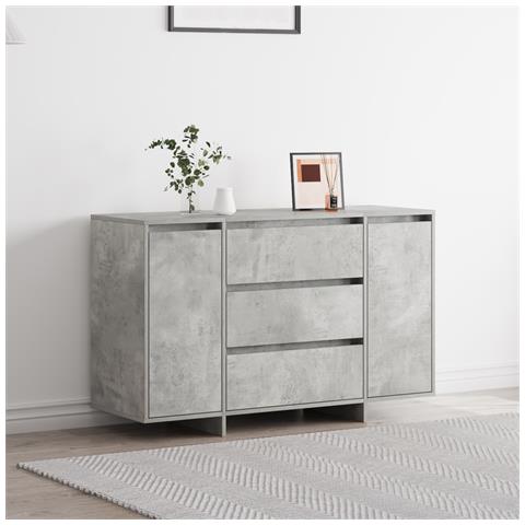 Mobile Concreto Grigio 120x41x75 cm Legno ingegnerizzato - Foto 2