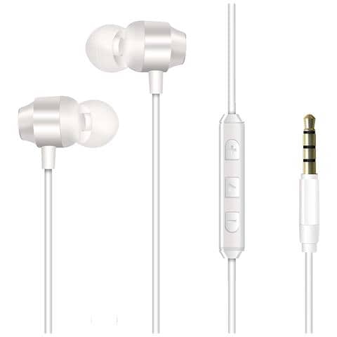 Cuffie Con Filo Jack 3.5mm Classic Cia10 Con Microfono Integrato Suono Potente, Bianco - Foto 1