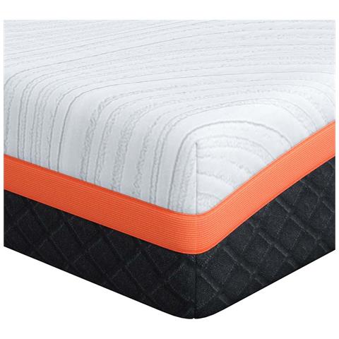 Materasso Bianco e Grigio 140 x 200 cm Schiuma - Foto 1