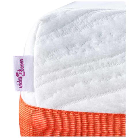 Materasso Bianco e Grigio 140 x 200 cm Schiuma - Foto 9