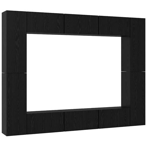 Set mobile TV 10 pcs Rovere nero Media 30.5 x 30 x 90 cm - Foto 1