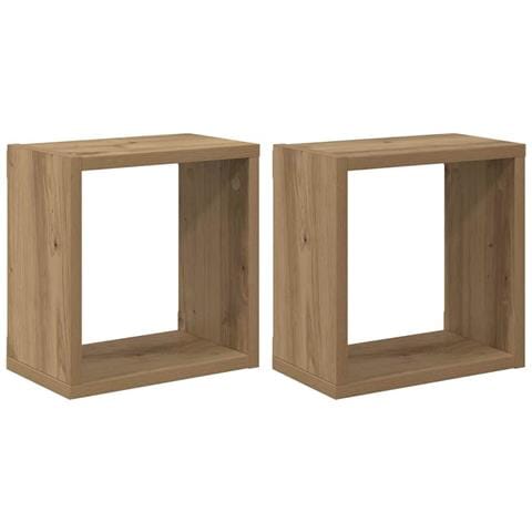 Mensole da Parete 2 pcs rovere artigianale 26 x 15 x 26 cm - Foto 1