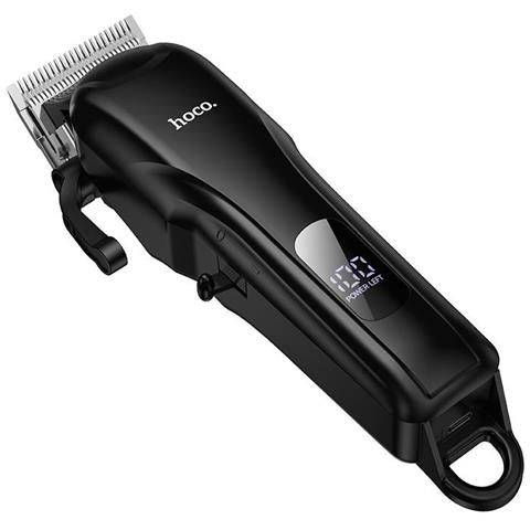 Hoco Hp24 Tagliacapelli Wireless 200 Minuti Lama Acciaio Batteria 2000 Mah Nero - Foto 1