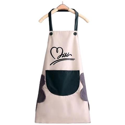 Grembiule Bianco Senza Maniche Con Design A Cuore E Asciugatura Mani - Essenziale Da Cucina Impermeabile E Oleorepellente - Foto 1