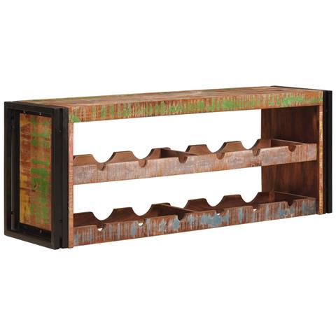 Portabottiglie 100 x 45 x 33 cm Legno massello riciclato - Foto 1