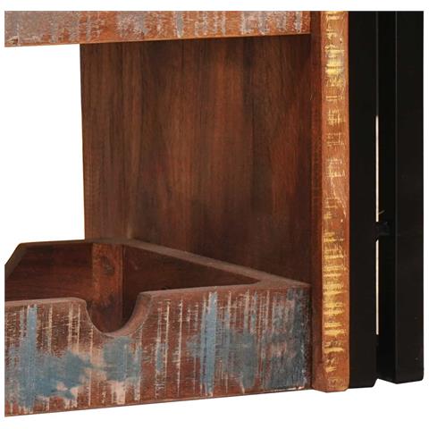 Portabottiglie 100 x 45 x 33 cm Legno massello riciclato - Foto 9