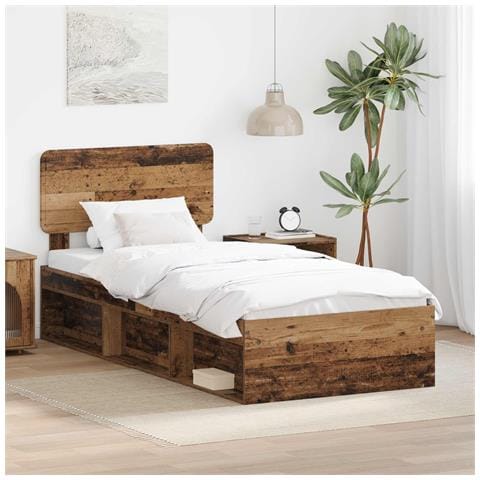 Struttura del letto Legno vecchio 75 x 190 cm Pino massello - Foto 2