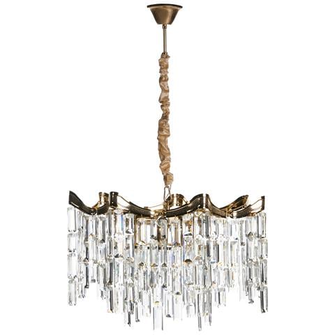 Lampadario Jemni Cristallo Oro - Foto 2