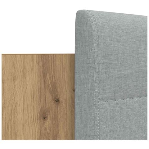 Struttura letto con testata Rovere artigianale 120 x 200 cm - Foto 9