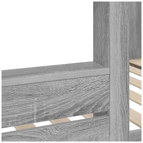 Letto a Castello per Bambini Grigio Sonoma 75 x 190 cm - Foto 9