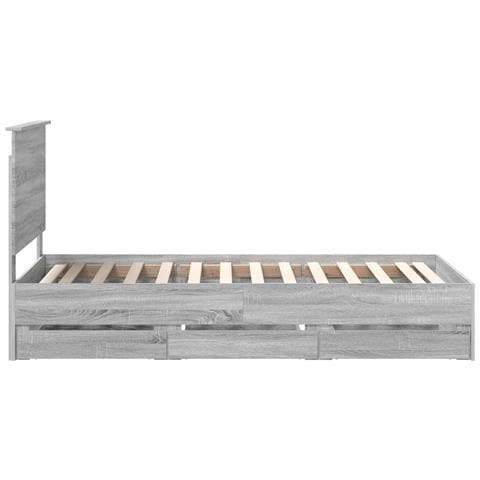 Struttura del letto con cassetto Grigio Sonoma 90 x 200 cm - Foto 9