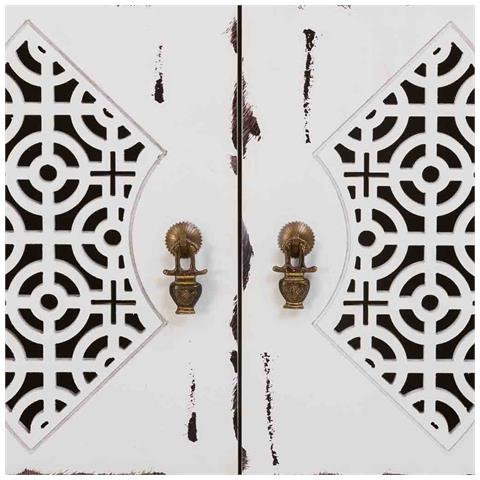 Mobile Ingresso In Legno Con 2 Cassetti E 2 Ante Bianco 66x36x78h Cm - Foto 8