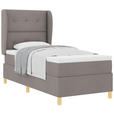 Letto a molle con materasso Talpa 190 x 90 cm Tessuto - Foto 1