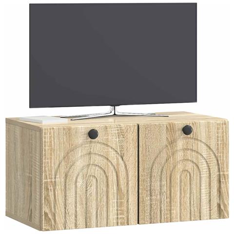 Mobile Porta TV da Muro Rovere Sonoma 59,5 x 31 x 30 cm - Foto 2