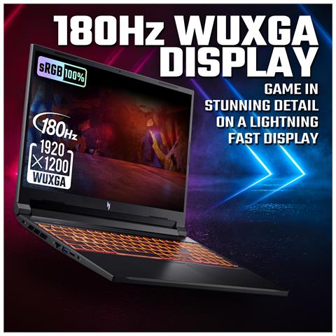 Nitro V 16 AI V 16IN R7 16GB 512 GB 5050 BLK AMD Ryzen™ 7 260 Computer portatile 40,6 cm (16") WUXGA DDR5-SDRAM SSD NVIDIA GeForce RTX 5050 Wi-Fi 6E (802.11ax) Windows 11 Home Inglese UK Nero - Foto 1