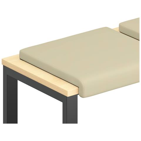Cuscino per panchina 4 pz Similpelle Crema Profondità 35 cm - Foto 1