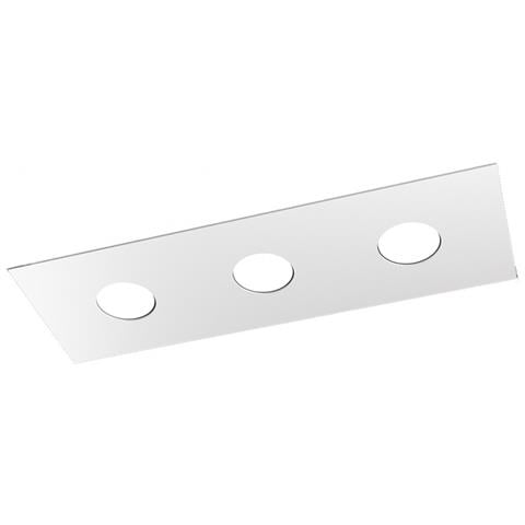 Plafoniera Moderna Rettangolare Area Metallo Bianco Metallo 3 Luci Gx53 - Foto 1