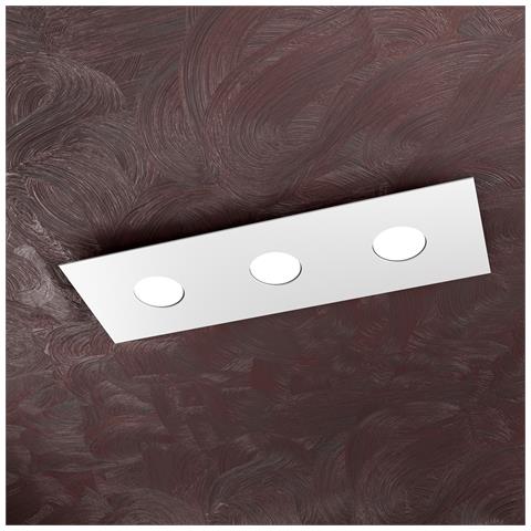 Plafoniera Moderna Rettangolare Area Metallo Bianco Metallo 3 Luci Gx53 - Foto 4