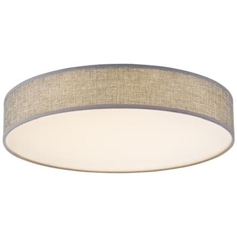 Design Led 24 Watt Illuminazione Da Soffitto Camera Da Letto Ombrello Tessile Grigio Chiaro Eek A Globo 15185d2 - Foto 1