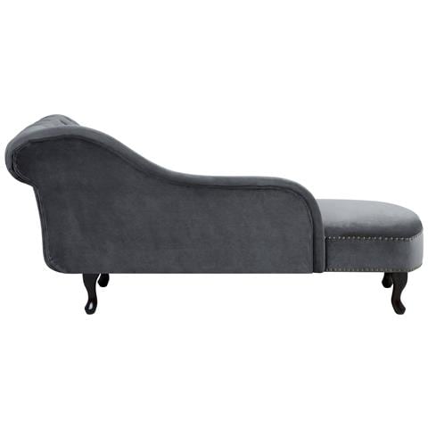 Chaise Longue Destra In Velluto Grigio Nimes - Foto 22