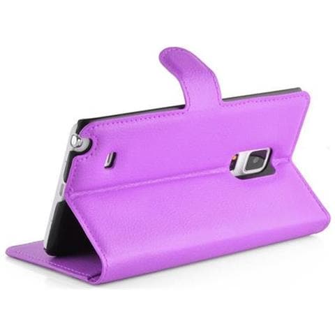 Custodia Compatibile Con Samsung Galaxy Note Edge In Violetta Ametista - Coperchio Protettiva Con Chiusura Magnetica, Funzione Stand E Tasca Per Le Carte - Foto 2