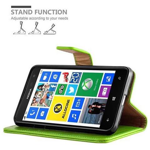 Custodia Compatibile Con Nokia Lumia 625 In Verde Erbe - Coperchio Protettiva Con Chiusura Magnetica, Funzione Stand E Tasca Per Le Carte - Foto 9