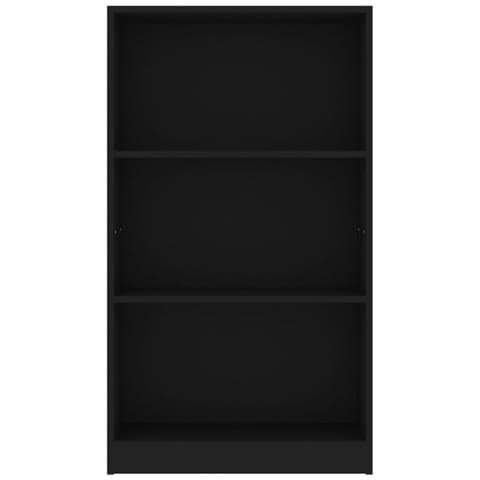 Libreria a 3 Ripiani Nera 60x24x109 cm in Legno Multistrato - Foto 2
