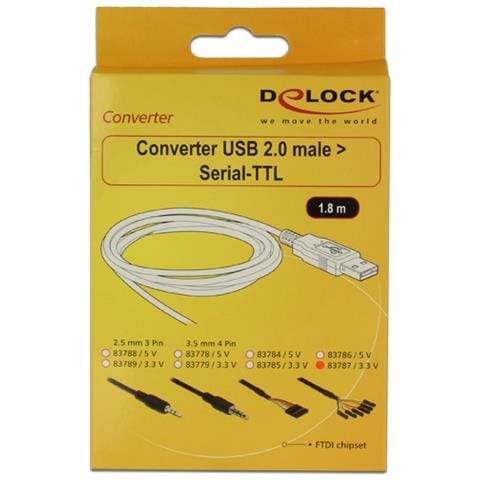1.8m USB2.0-A / TTL 6-p USB 2.0-A TTL 6-p Nero cavo di interfaccia e adattatore - Foto 2