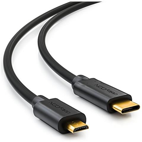 USB 2.0 Cable - Micro / C - black - 0,50m 0.5m cavo USB - Foto 1