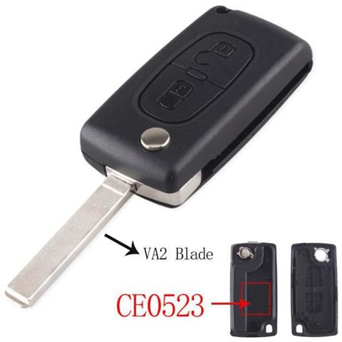 Va2 Ce0523 - Copritasto Peugeot 107 207 307 308 407 2 Pulsanti Ce0523 Lama Senza Scanalatura - Batteria Su Circuito Stampato - Foto 1
